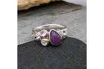 Purple and pink sapphire ring