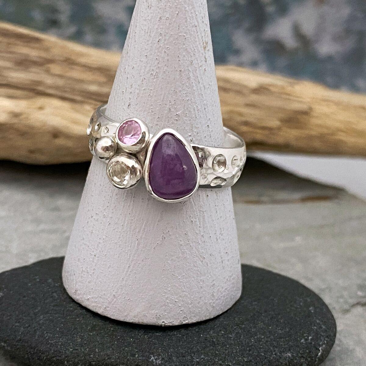 Purple and pink sapphire ring 6 Purple and pink sapphire ring 6