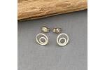 Tiny circle stud earrings 4
