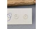 Tiny circle stud earrings 2