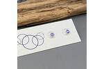Small Tanzanite and silver circle earrings 4