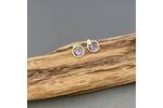 Small Tanzanite and silver circle earrings 5