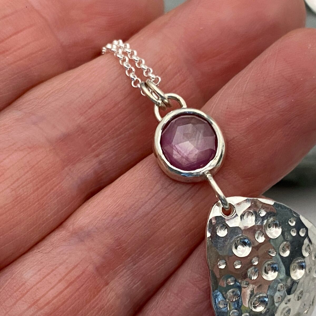 Rosecut Ruby bubbles pendant 5 Rosecut Ruby bubbles pendant 5