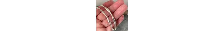 Twisted silver bangle 2