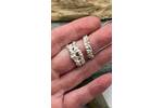 Wide organic silver ring band 5