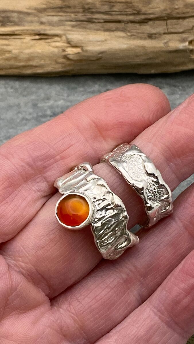 Orange garnet ring 5 Orange garnet ring 5