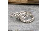 Organic sea foam bubbles silver ring 3