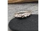 Organic sea foam bubbles silver ring