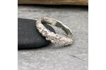 Organic sea foam bubbles silver ring 2