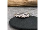 Granulated silver ring