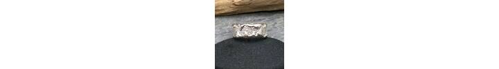 Wide silver ring band 2