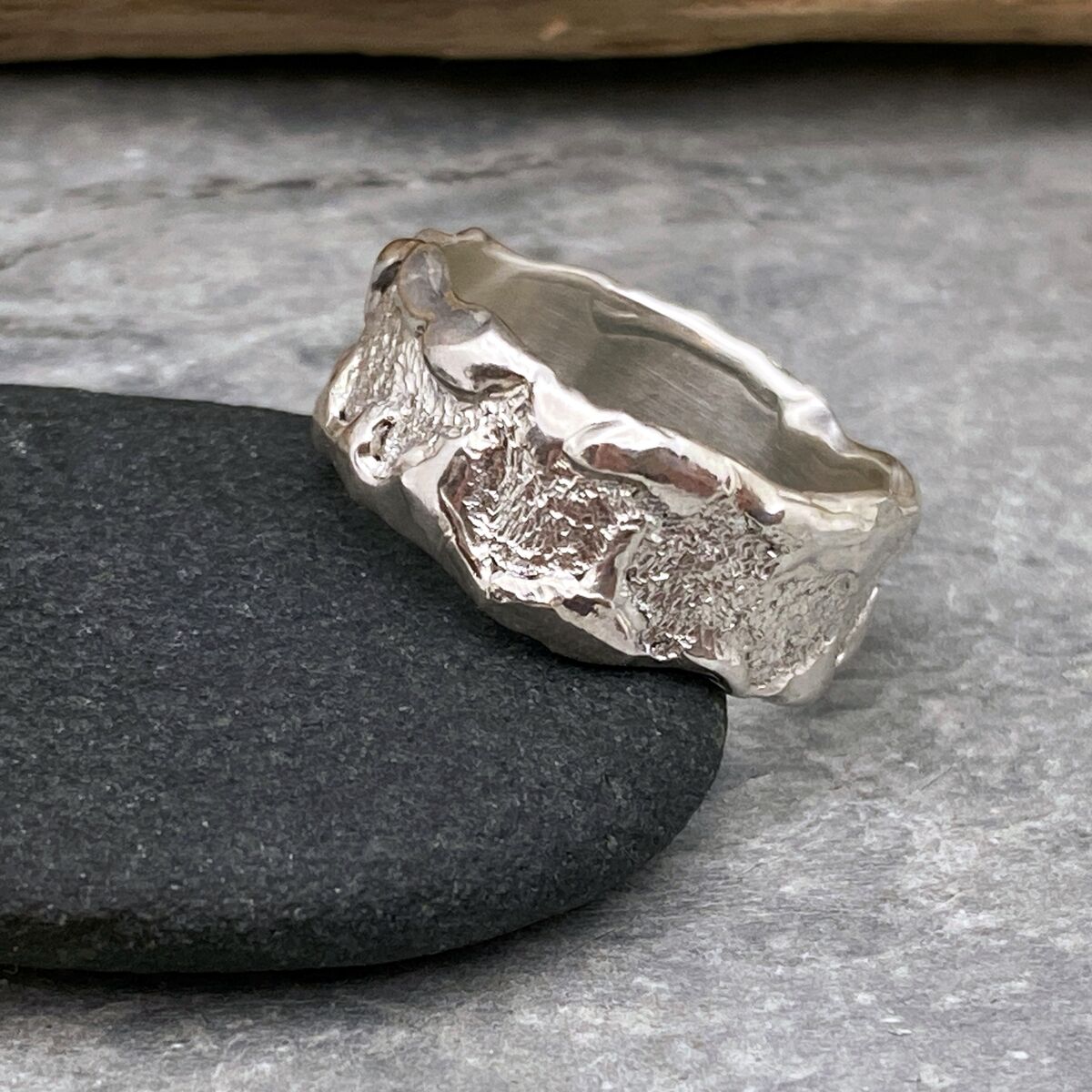 Wide silver ring band Wide silver ring band