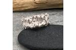 Wide organic silver ring band 3
