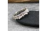 Heavily textured sterling silver ring