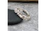 Heavily textured sterling silver ring 3