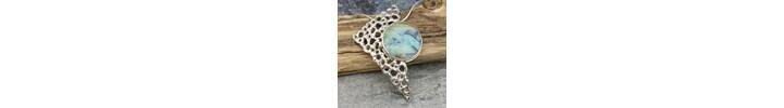 Opalised wood necklace