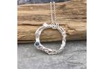 Topaz and silver circle necklace 3