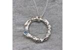 Topaz and silver circle necklace 2
