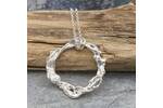 Recycled silver circle necklace 3