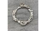 Recycled silver circle necklace 2
