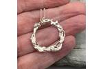 Recycled silver circle necklace 4