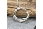 Recycled silver circle pendant 3