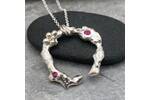 Pink sapphire necklace