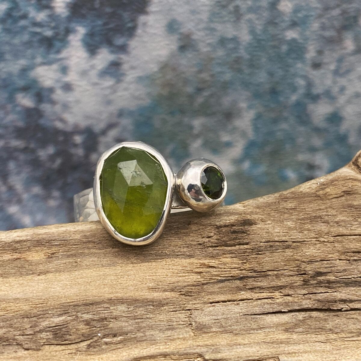 Vesuvianite and Tourmaline ring 4