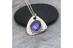 Tanzanite and silver pendant