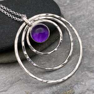 This is a picture of an amethyst necklace