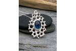 Kyanite and silver pendant