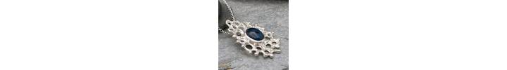 Kyanite and silver pendant 4