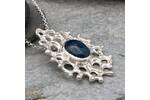 Kyanite and silver pendant 4