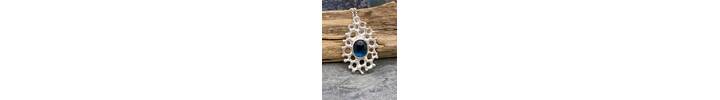 Kyanite and silver pendant 2