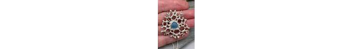 Aquamarine and silver coastal necklace 3
