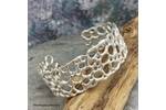 Organic silver cuff bracelet