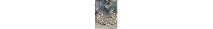 Organic silver cuff bracelet 2
