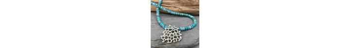 Turquoise and silver necklace