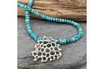 Turquoise and silver necklace
