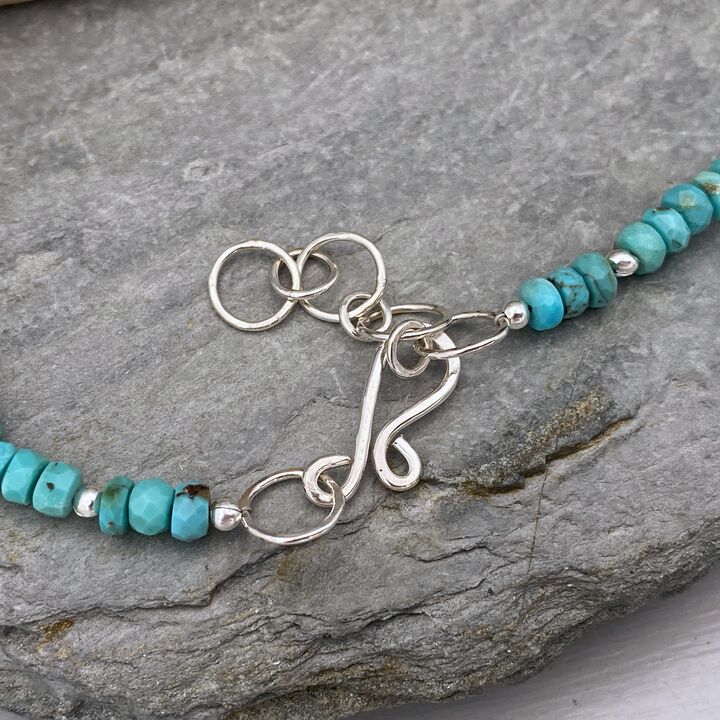 Turquoise and silver necklace 5