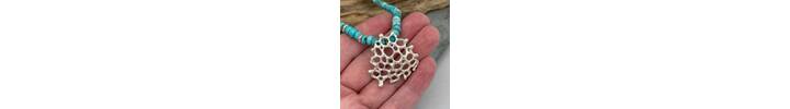 Turquoise and silver necklace 4