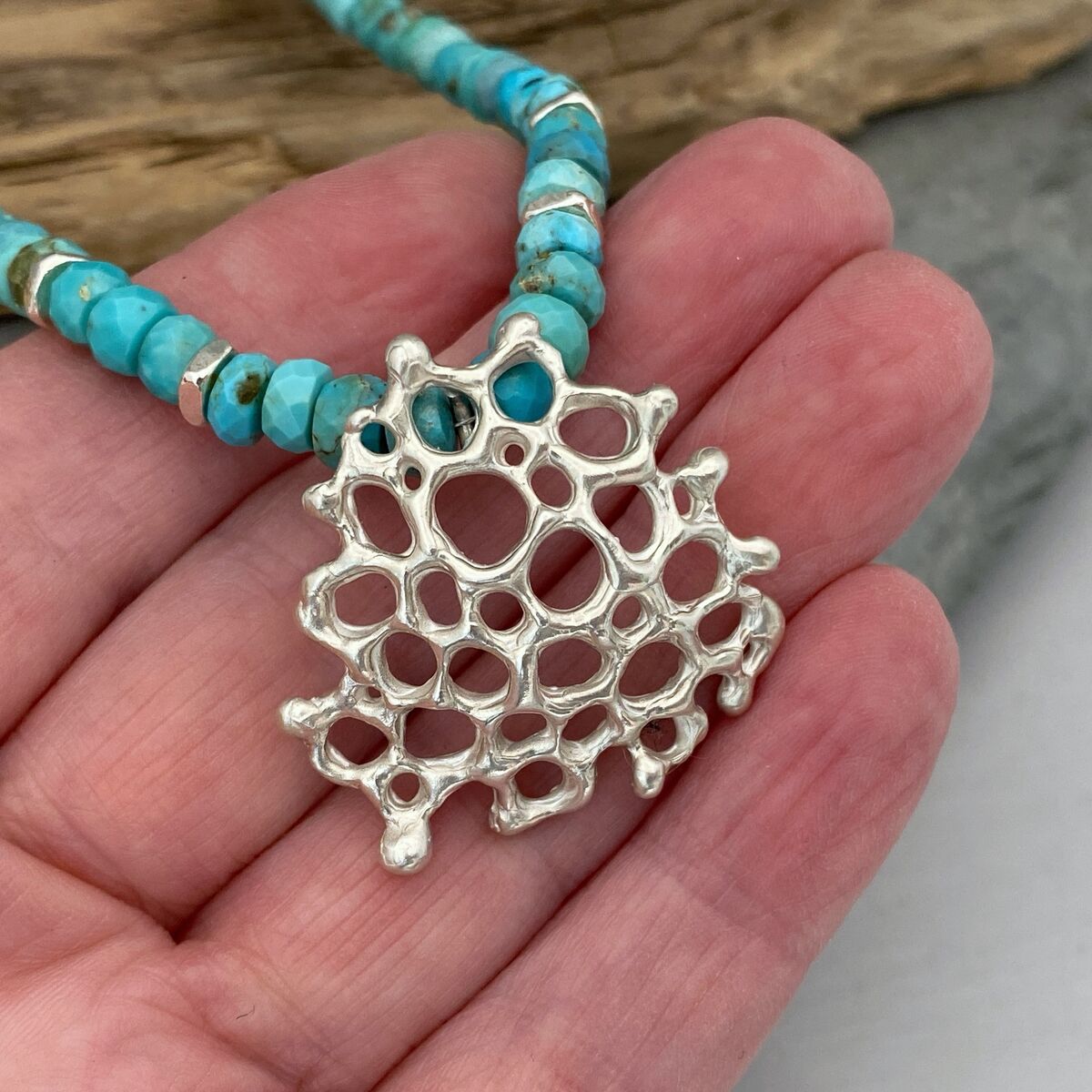 Turquoise and silver necklace 4 Turquoise and silver necklace 4