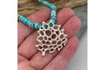 Turquoise and silver necklace 4