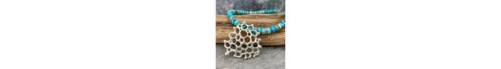 Turquoise and silver necklace 3