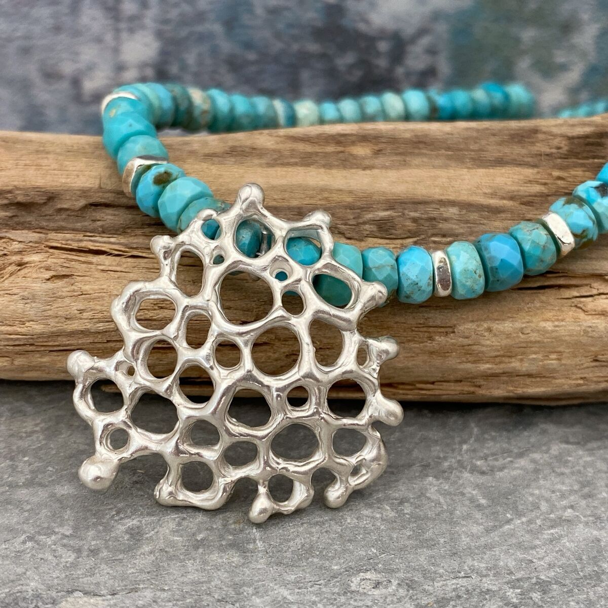Turquoise and silver necklace 3 Turquoise and silver necklace 3