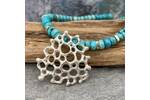Turquoise and silver necklace 3