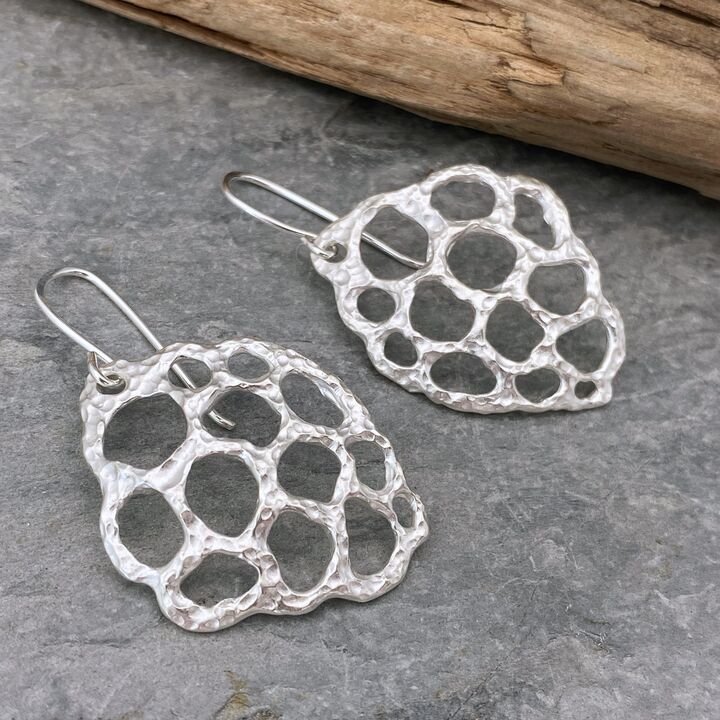 Sterling silver shell inspired earrings 3