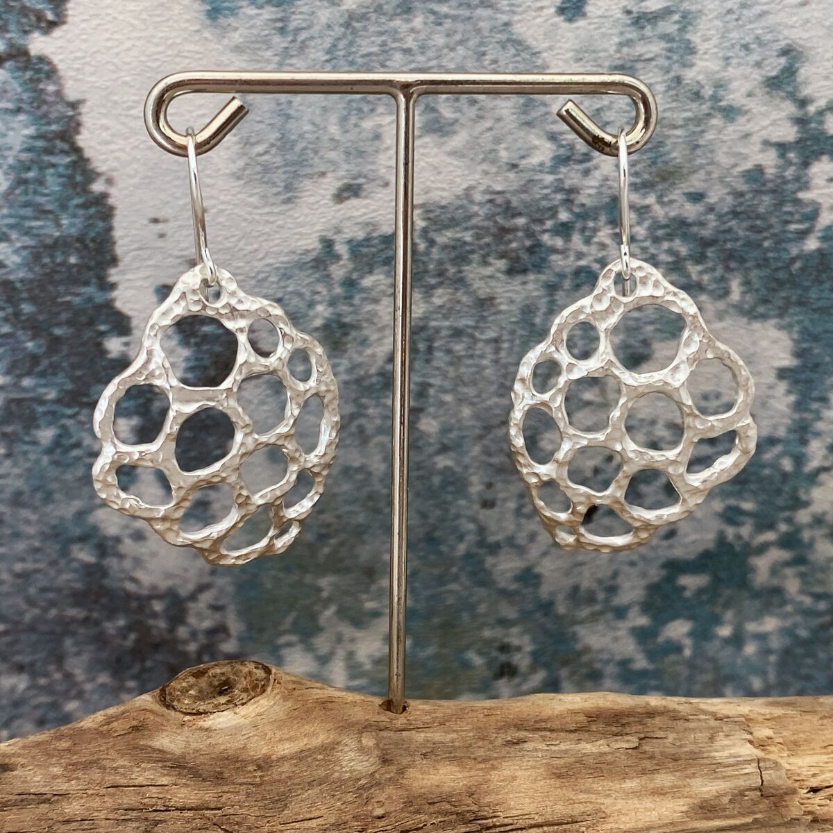 Sterling silver shell inspired earrings 4 Sterling silver shell inspired earrings 4