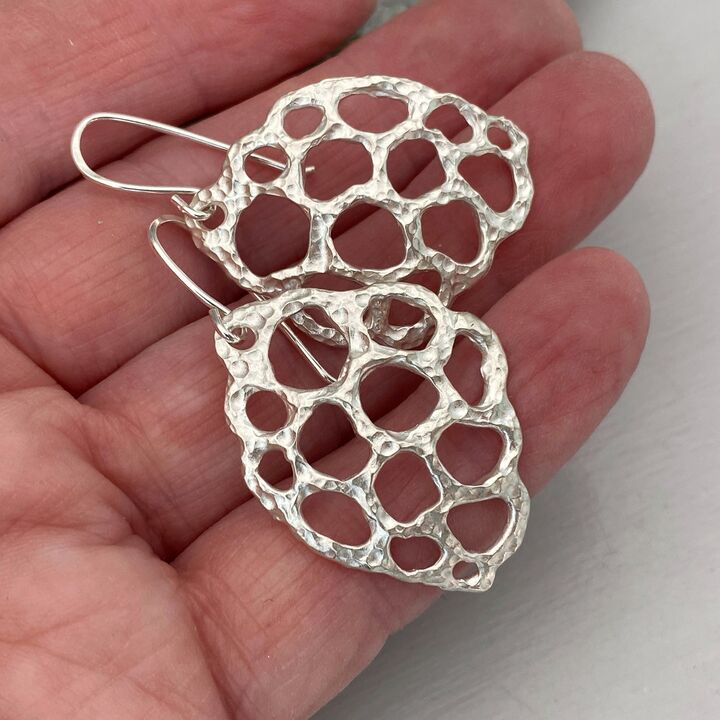 Sterling silver shell inspired earrings 5