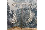 Triangular sterling silver drop earrings 3